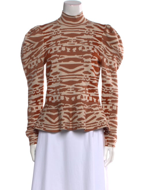 Ulla Johnson Wool Animal Print Top