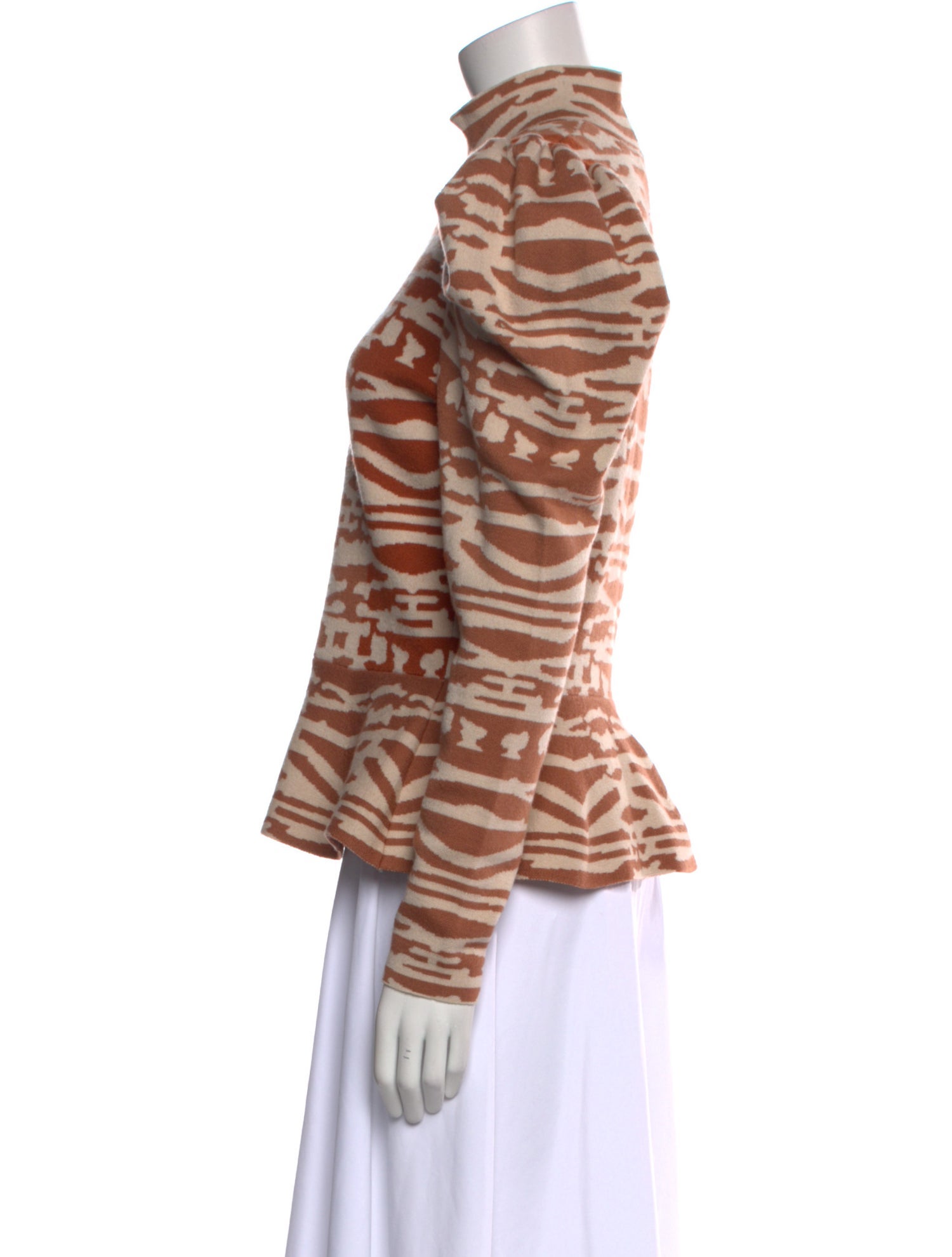 Ulla Johnson Wool Animal Print Top