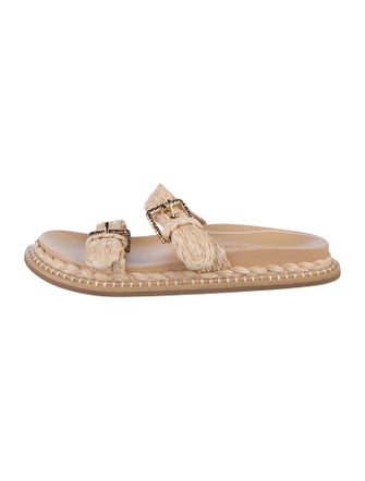 Ulla Johnson Raffia Slides