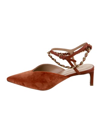 Ulla Johnson Velvet Chain-Link Accents Mules
