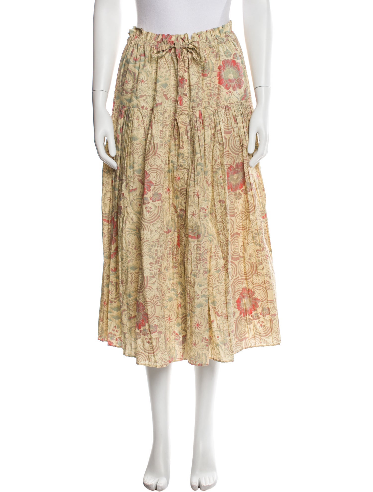 Ulla Johnson Floral Print Midi Length Skirt