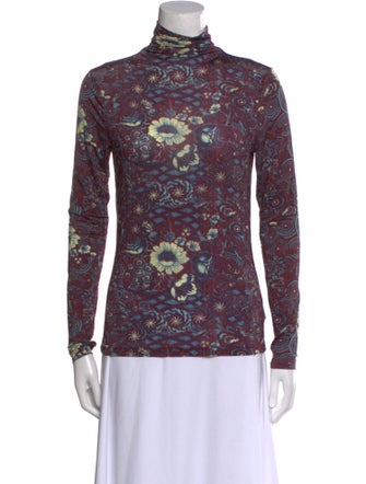 Ulla Johnson Printed Turtleneck Top