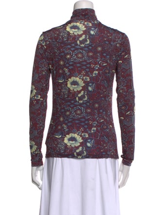 Ulla Johnson Printed Turtleneck Top