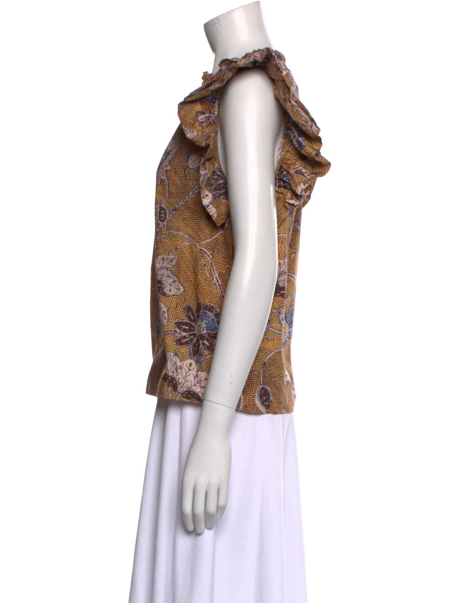 Ulla Johnson Printed V-Neck Blouse