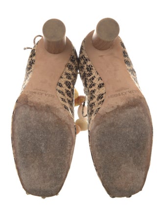 Ulla Johnson Leather Floral Print Pumps