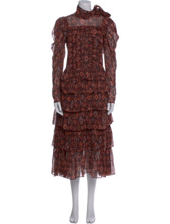 Ulla Johnson Silk Midi Length Dress