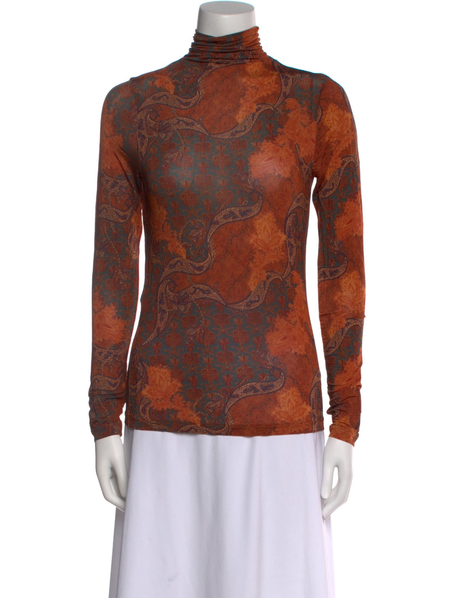 Ulla Johnson Printed Turtleneck Top