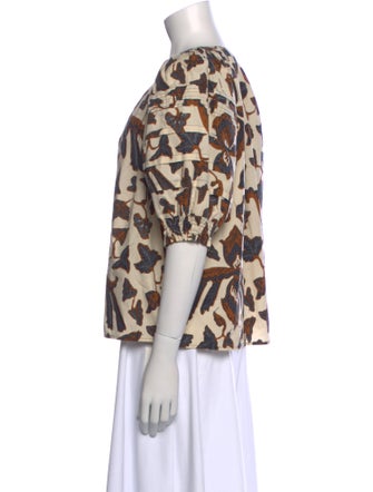 Ulla Johnson Printed V-Neck Blouse