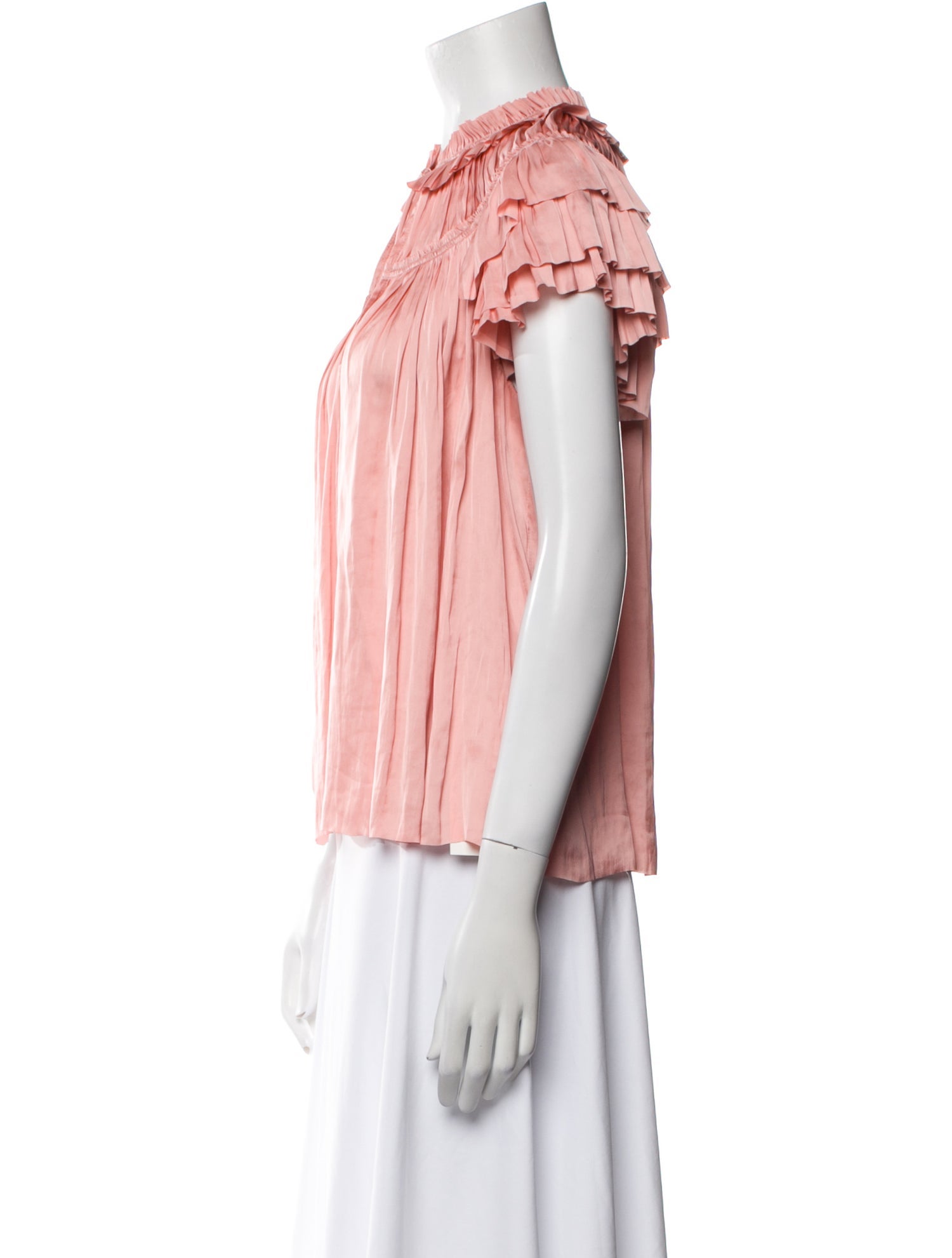 Ulla Johnson V-Neck Short Sleeve Blouse