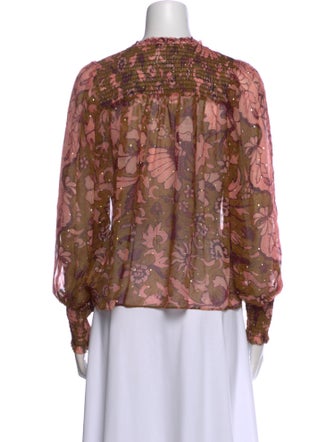 Ulla Johnson Silk Floral Print Blouse