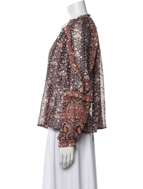 Ulla Johnson Silk Floral Print Blouse