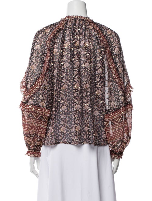 Ulla Johnson Silk Floral Print Blouse
