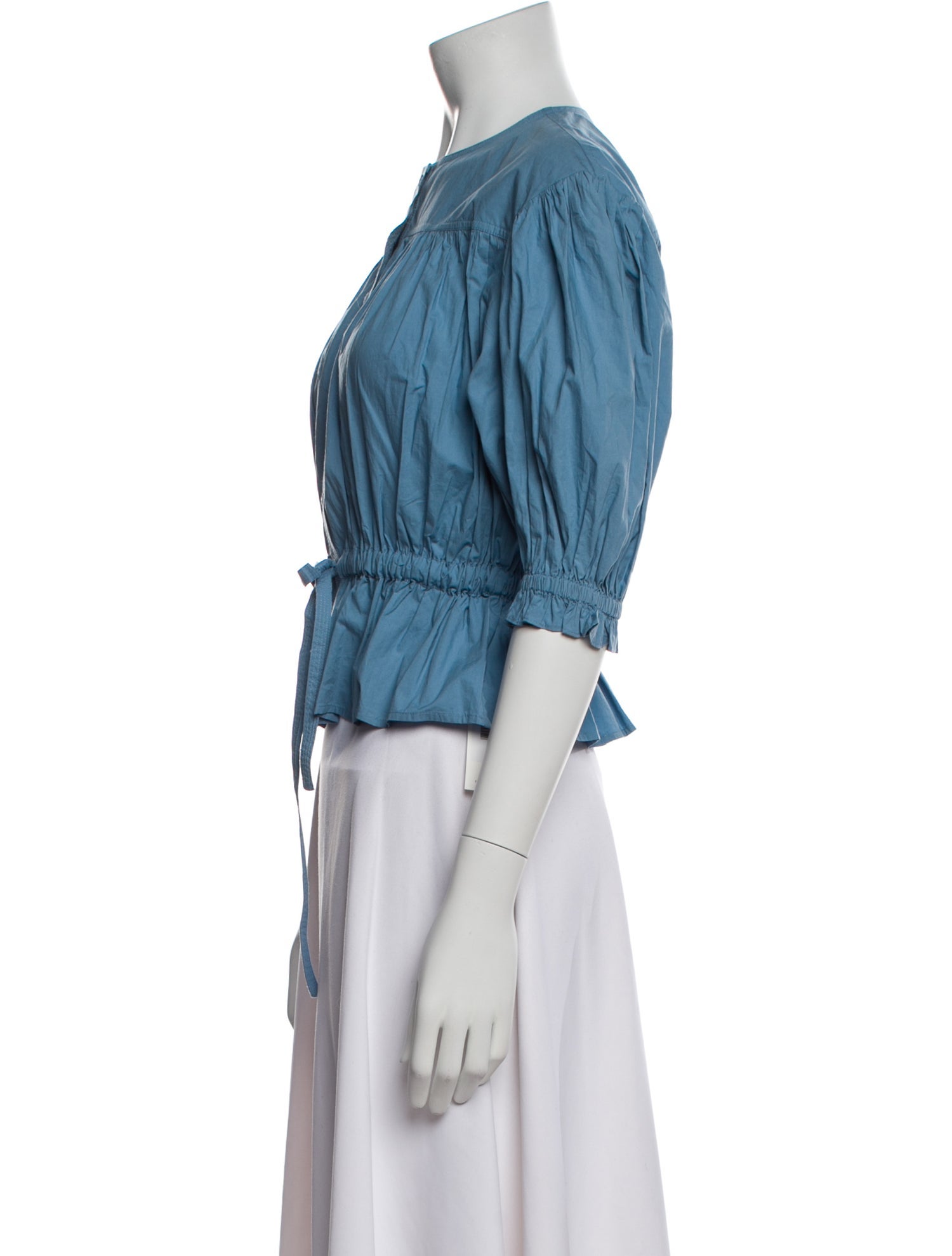 Ulla Johnson Crew Neck Three-Quarter Sleeve Crop Top w/ Tags