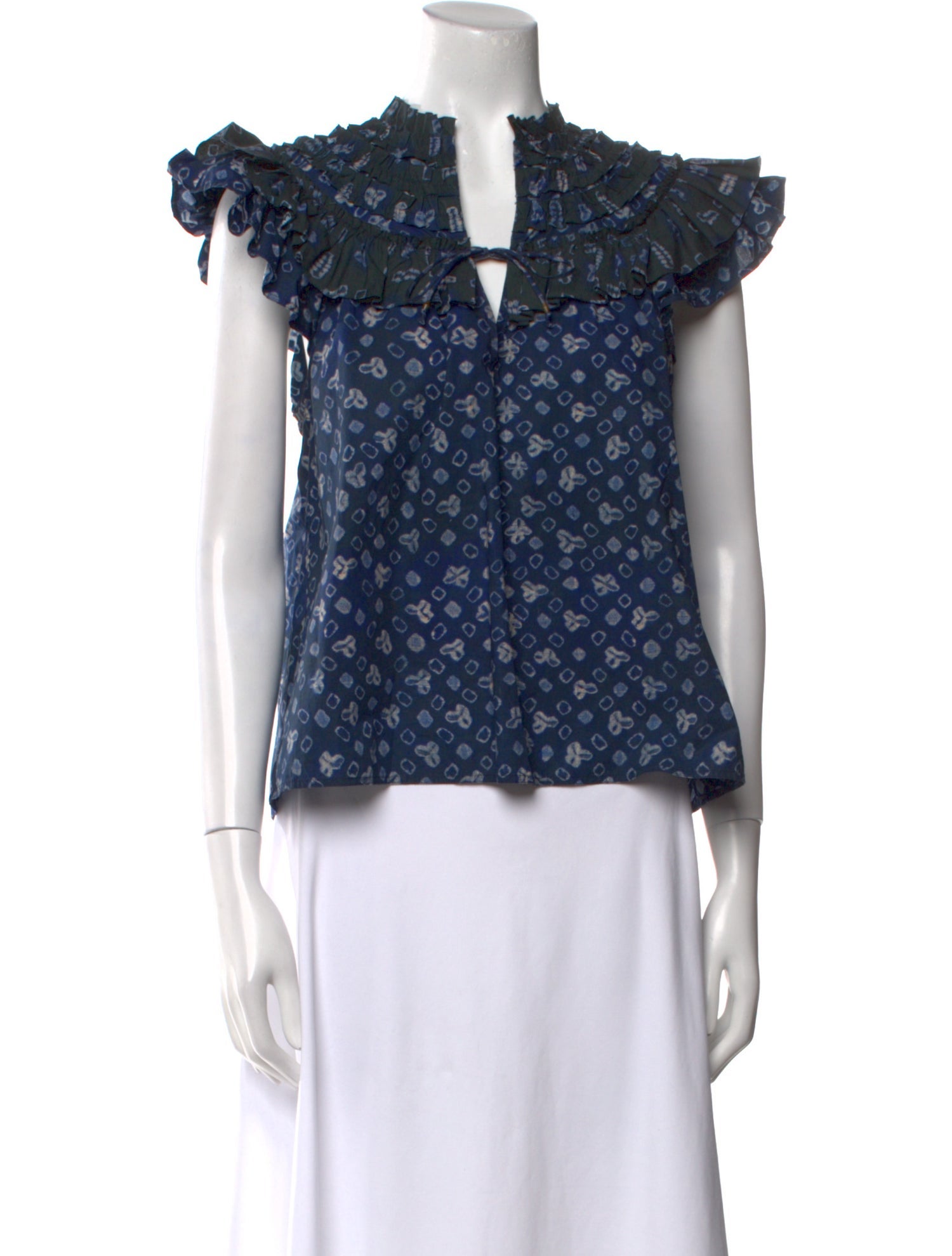 Ulla Johnson Floral Print V-Neck Blouse