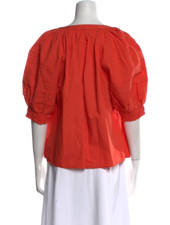 Ulla Johnson V-Neck Three-Quarter Sleeve Blouse