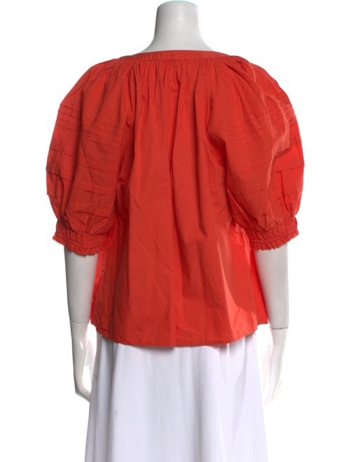 Ulla Johnson V-Neck Three-Quarter Sleeve Blouse