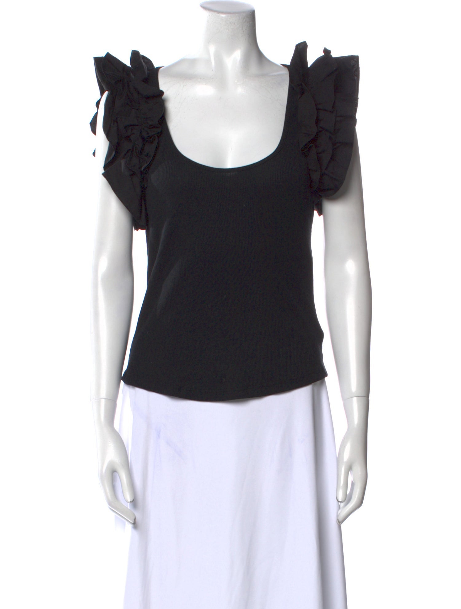 Ulla Johnson Scoop Neck Short Sleeve Top