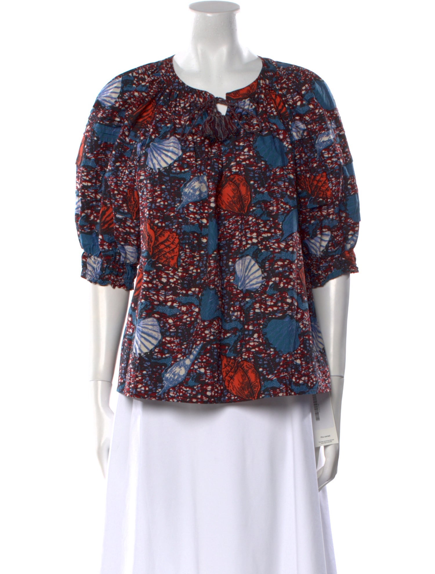 Ulla Johnson Printed Crew Neck Blouse