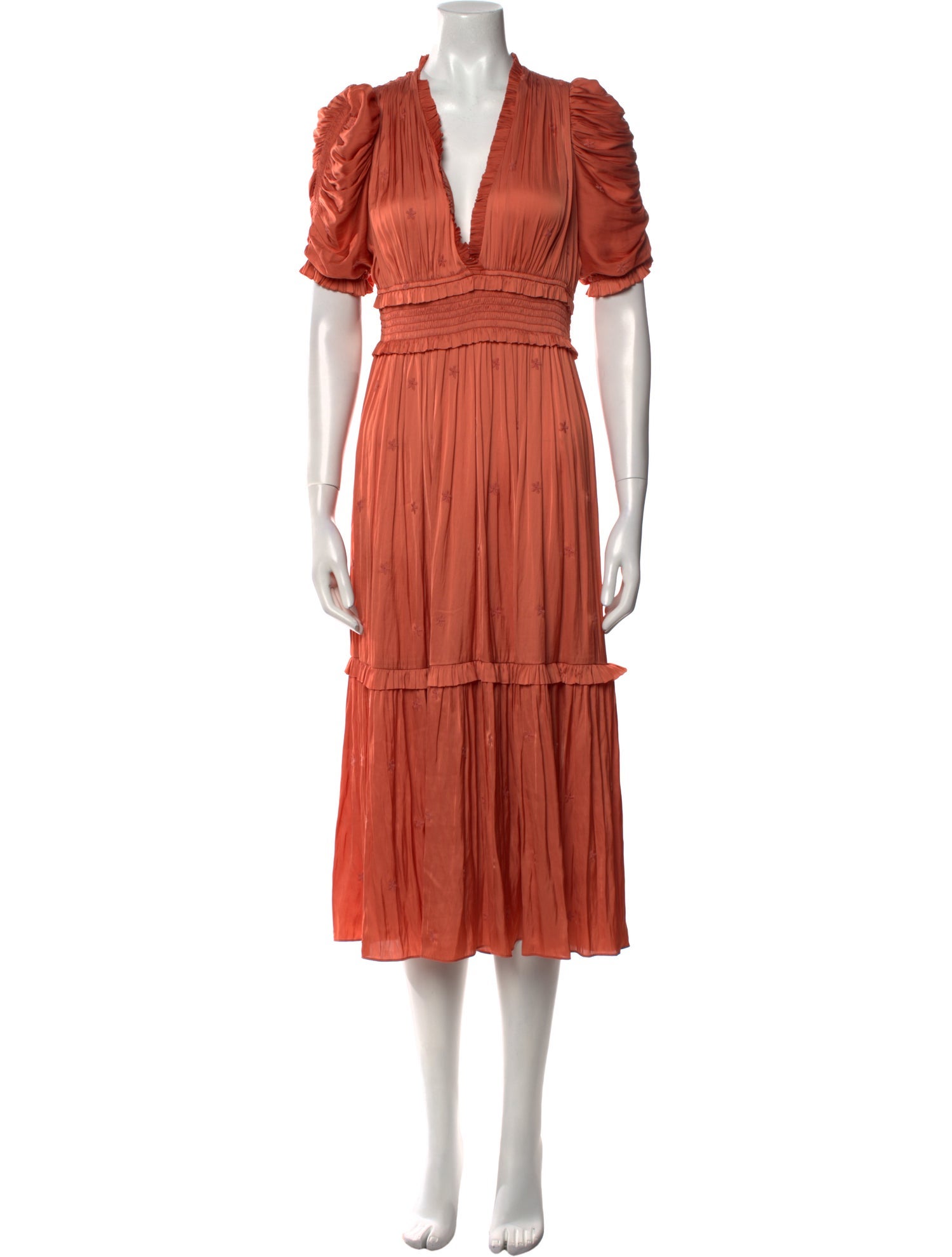 Ulla Johnson V-Neck Midi Length Dress