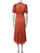 Ulla Johnson V-Neck Midi Length Dress