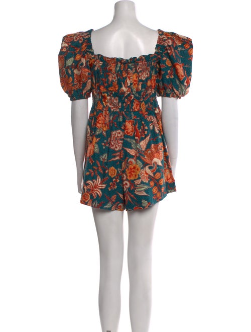 Ulla Johnson Printed Square Neckline Romper