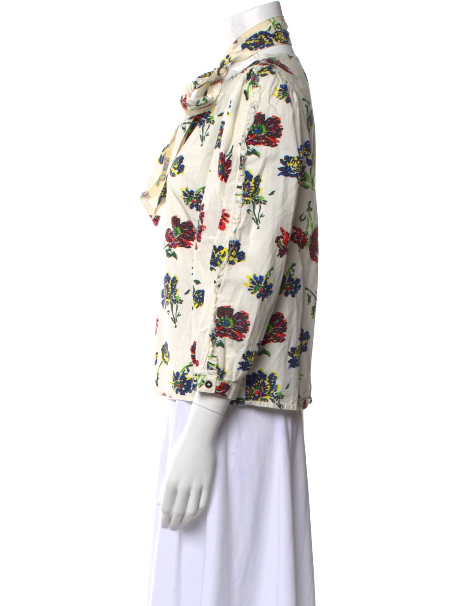 Ulla Johnson Floral Print Mock Neck Blouse