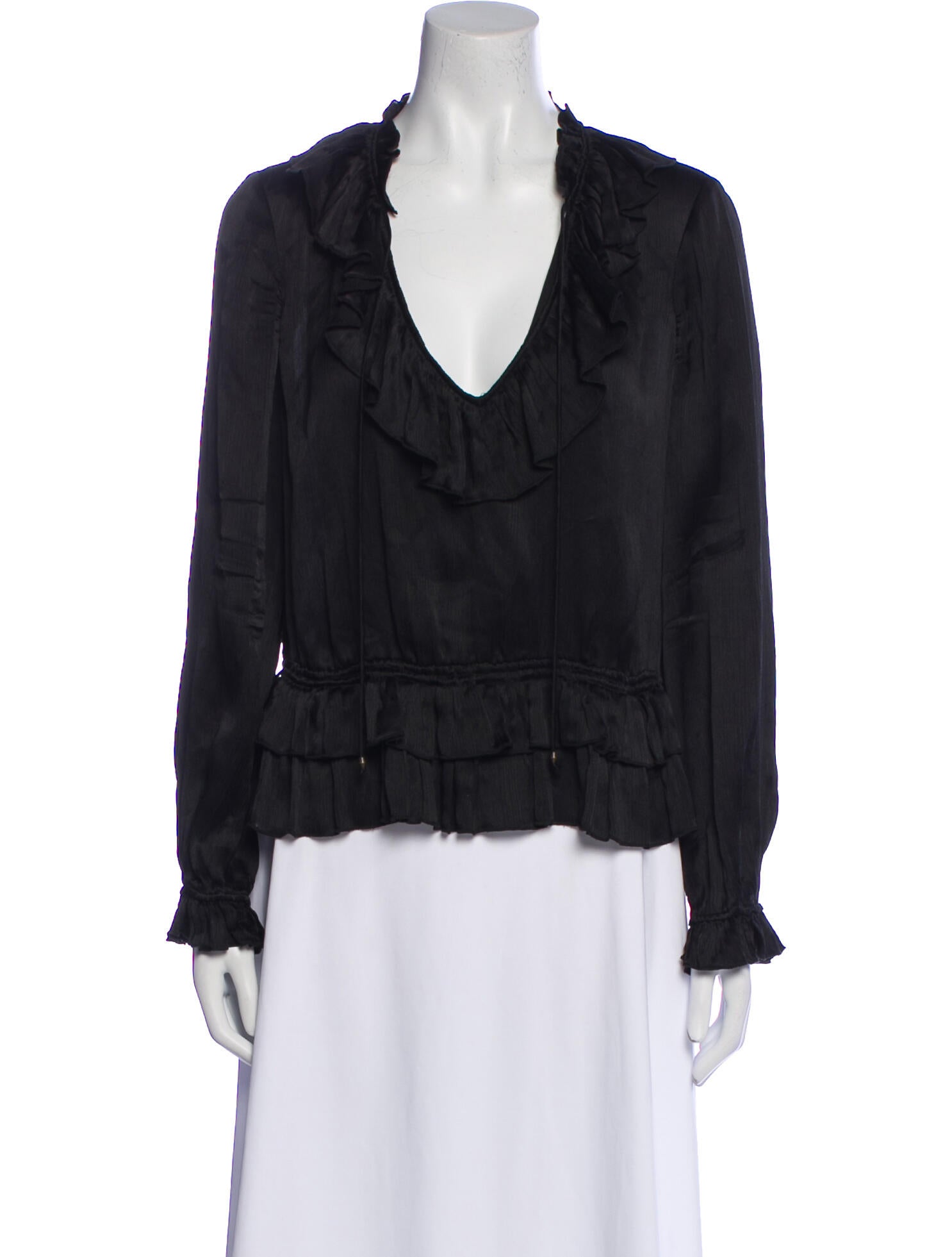 Ulla Johnson Silk V-Neck Blouse