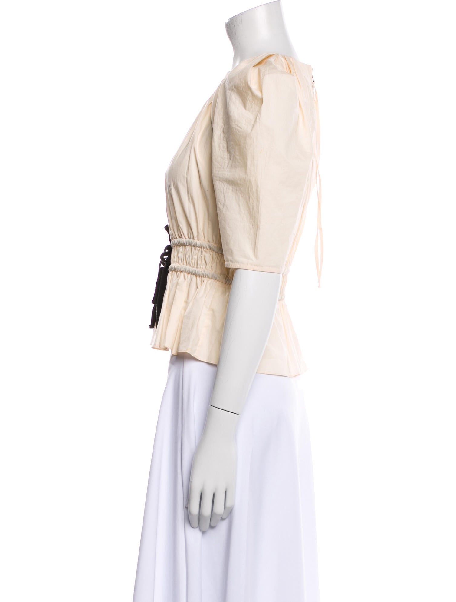 Ulla Johnson Crew Neck Short Sleeve Crop Top