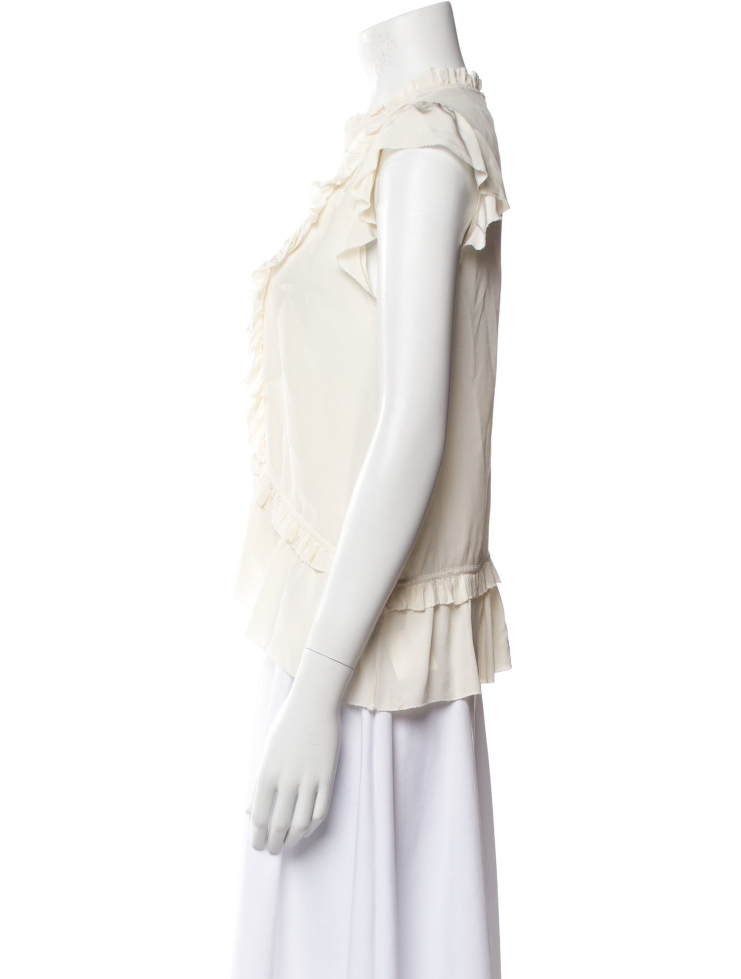 Ulla Johnson Silk Mock Neck Top