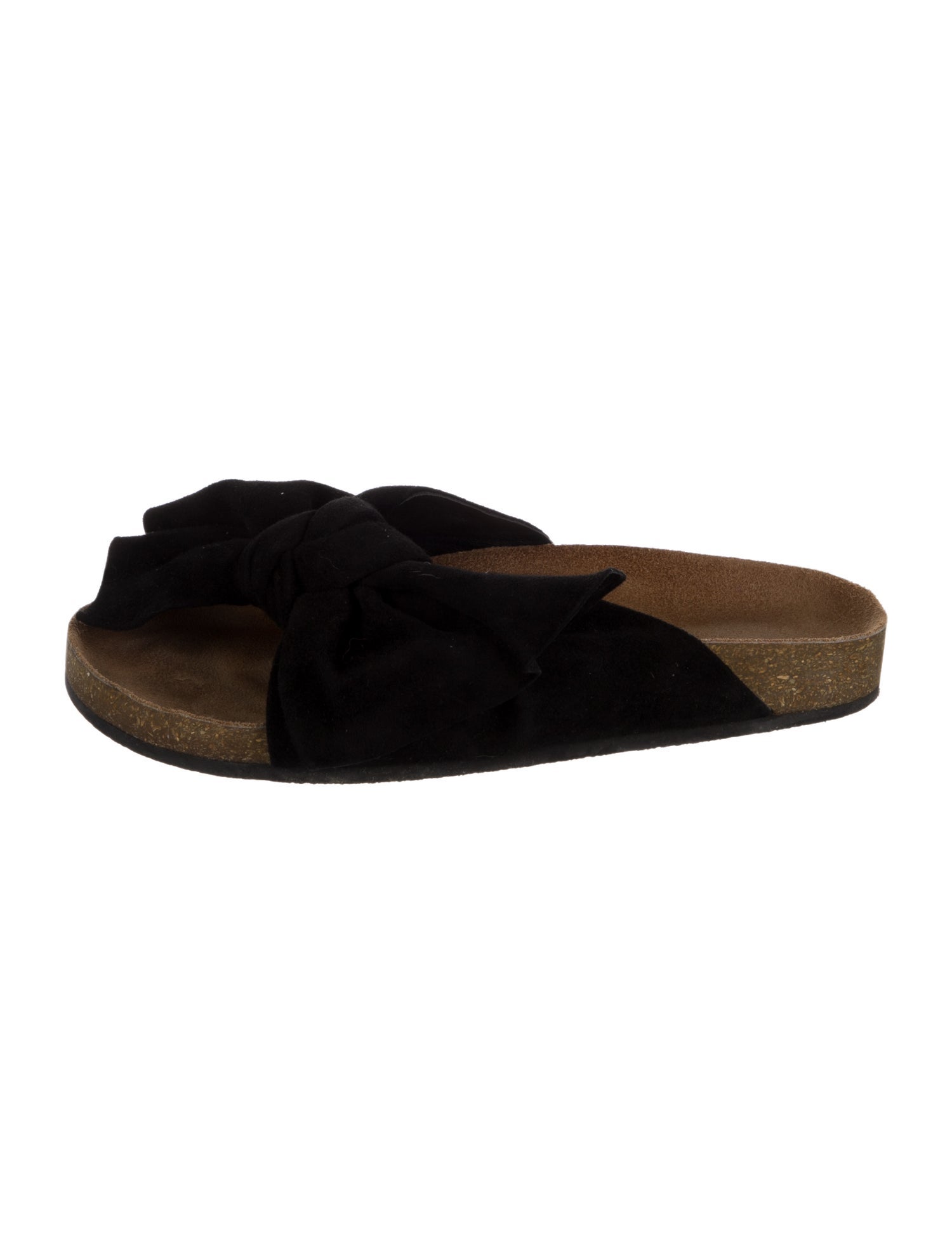 Ulla Johnson Suede Bow Accents Slides