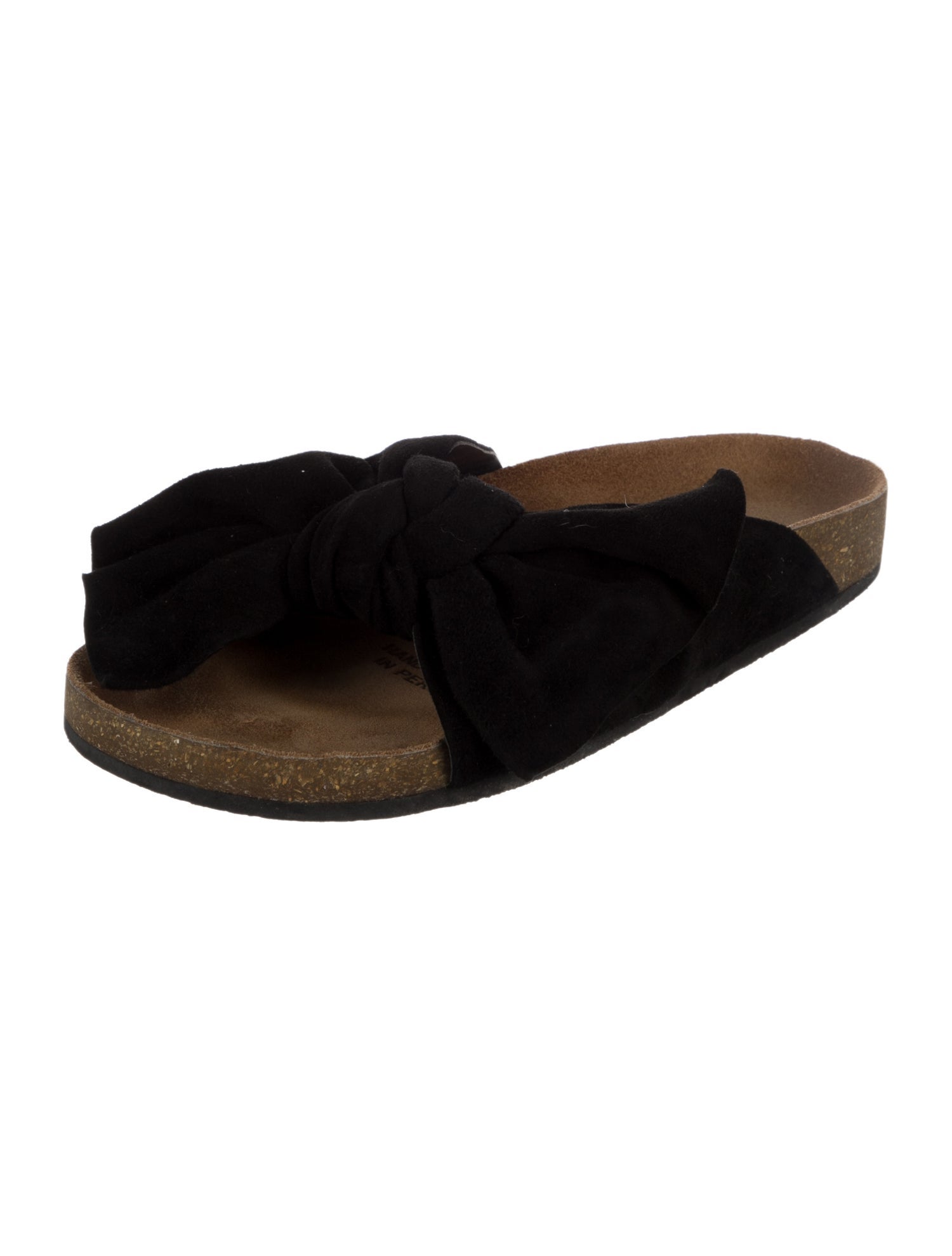Ulla Johnson Suede Bow Accents Slides
