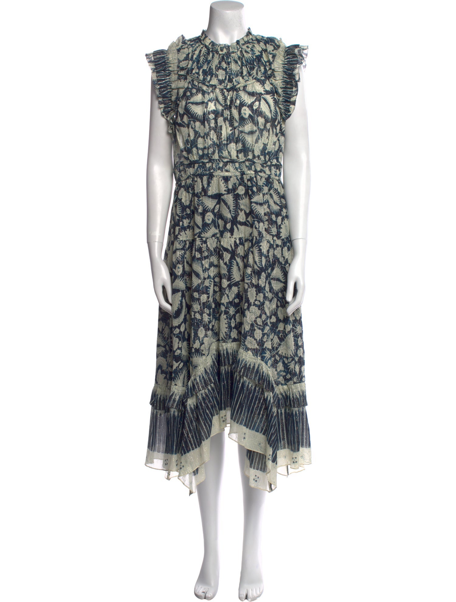 Ulla Johnson Printed Midi Length Dress w/ Tags