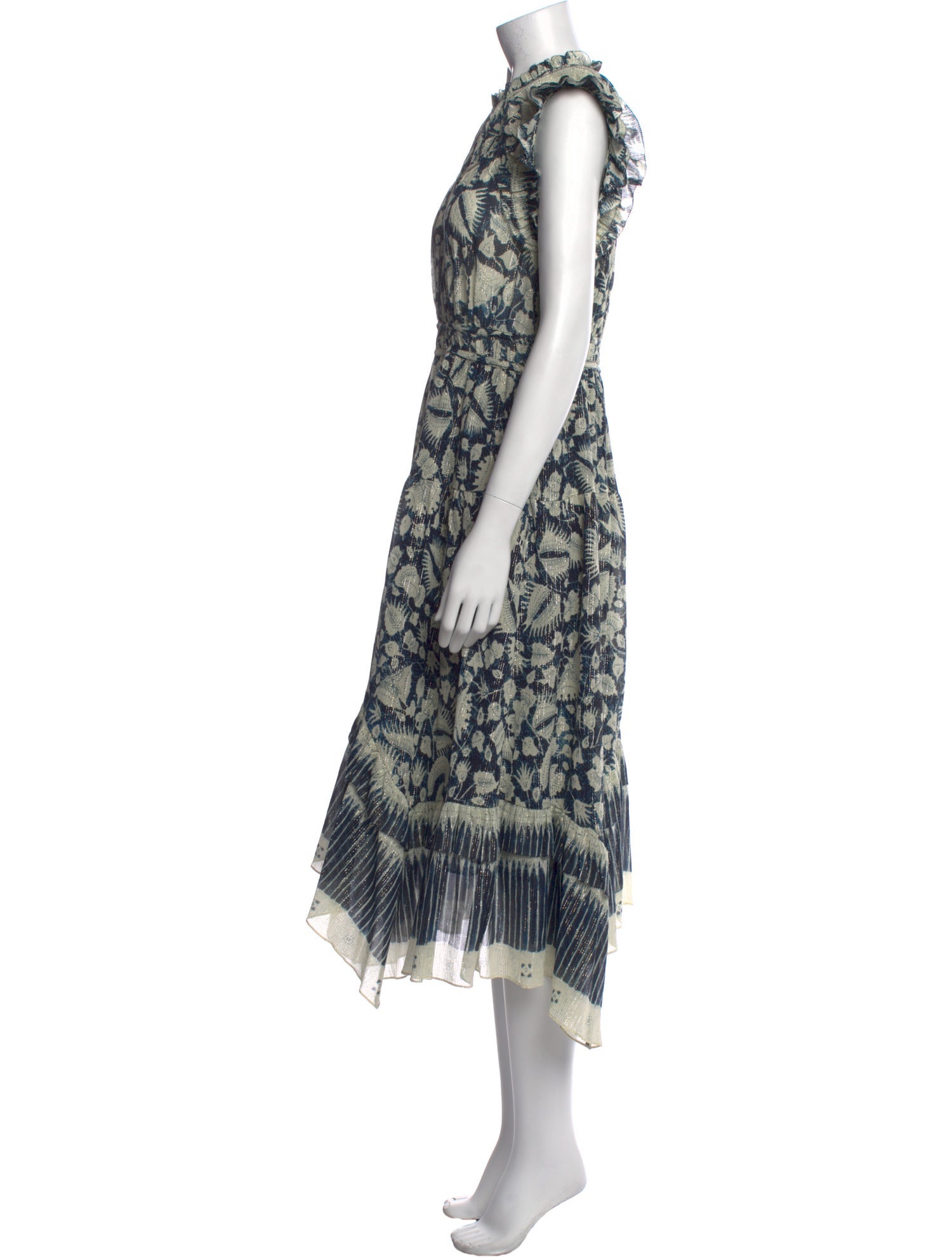 Ulla Johnson Printed Midi Length Dress w/ Tags