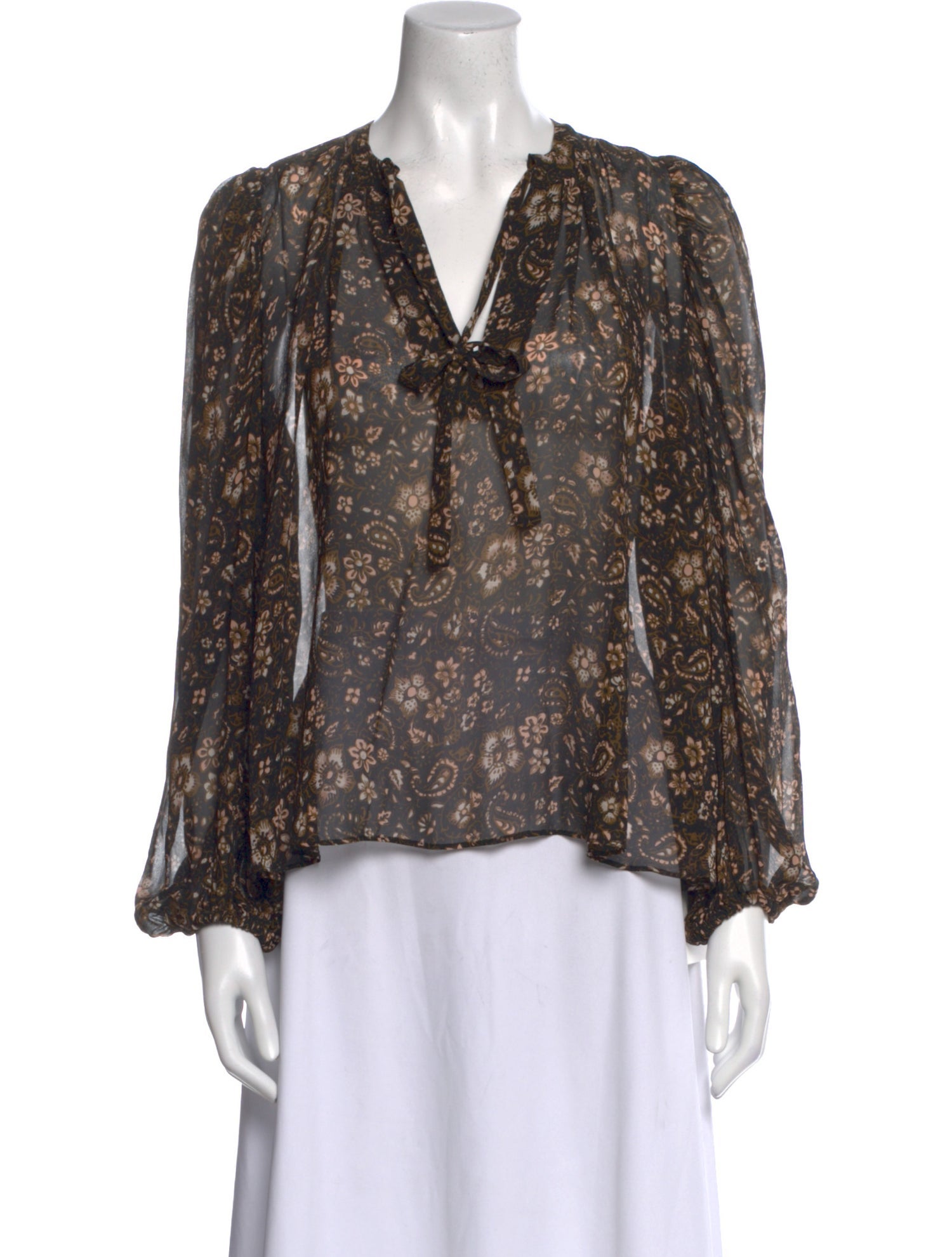 Ulla Johnson Silk Floral Print Blouse