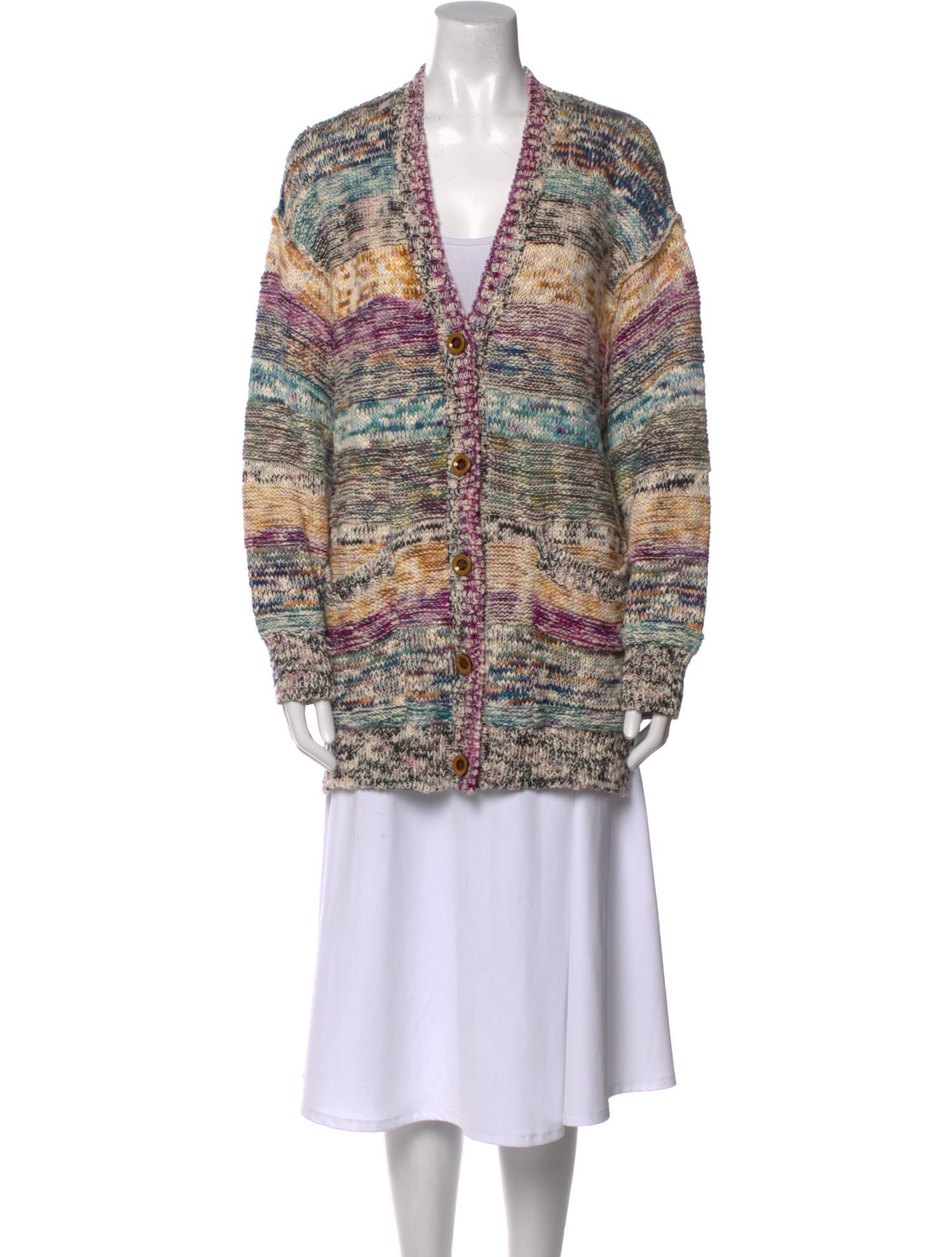 Ulla Johnson Striped V-Neck Sweater