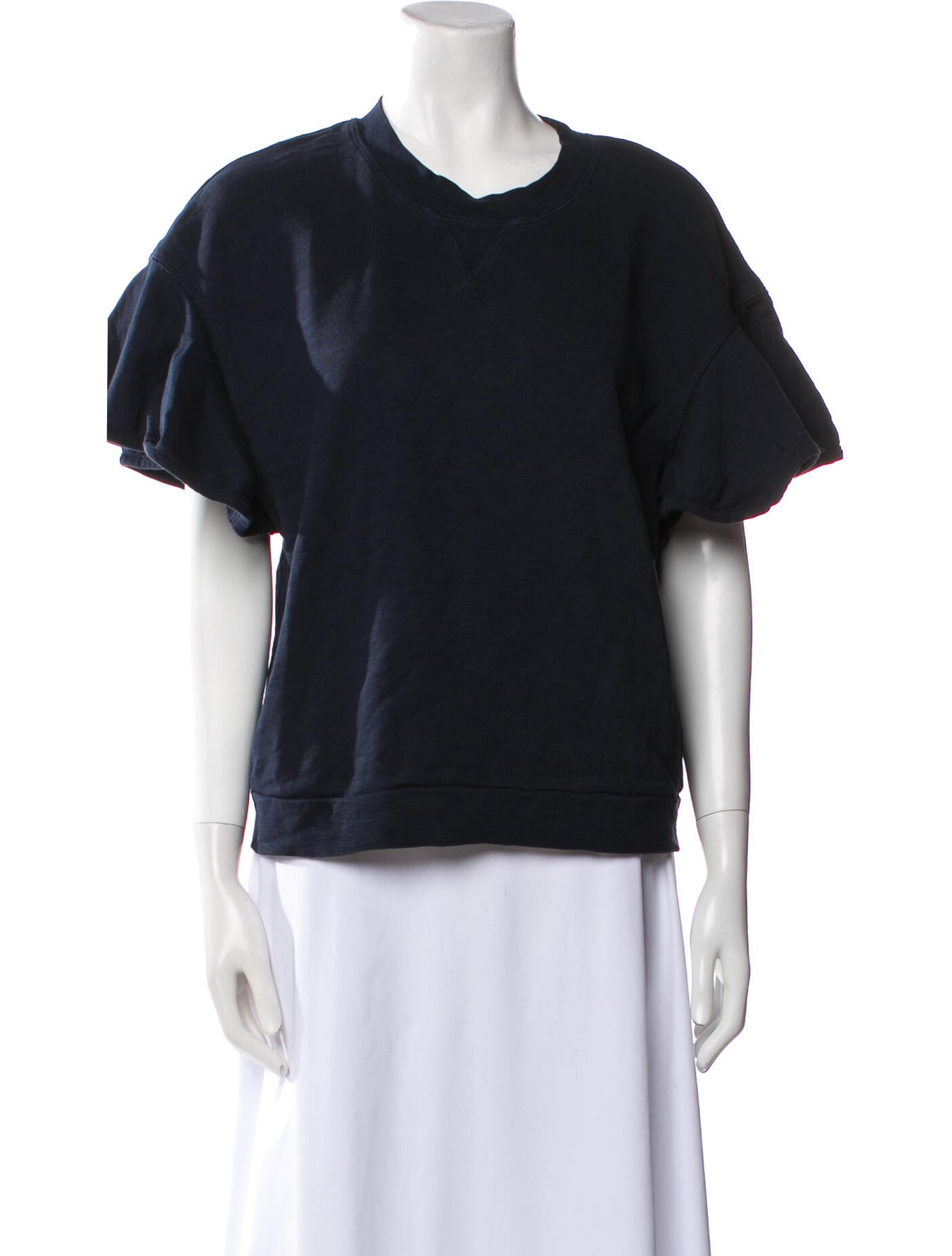 Ulla Johnson V-Neck Short Sleeve Sweatshirt