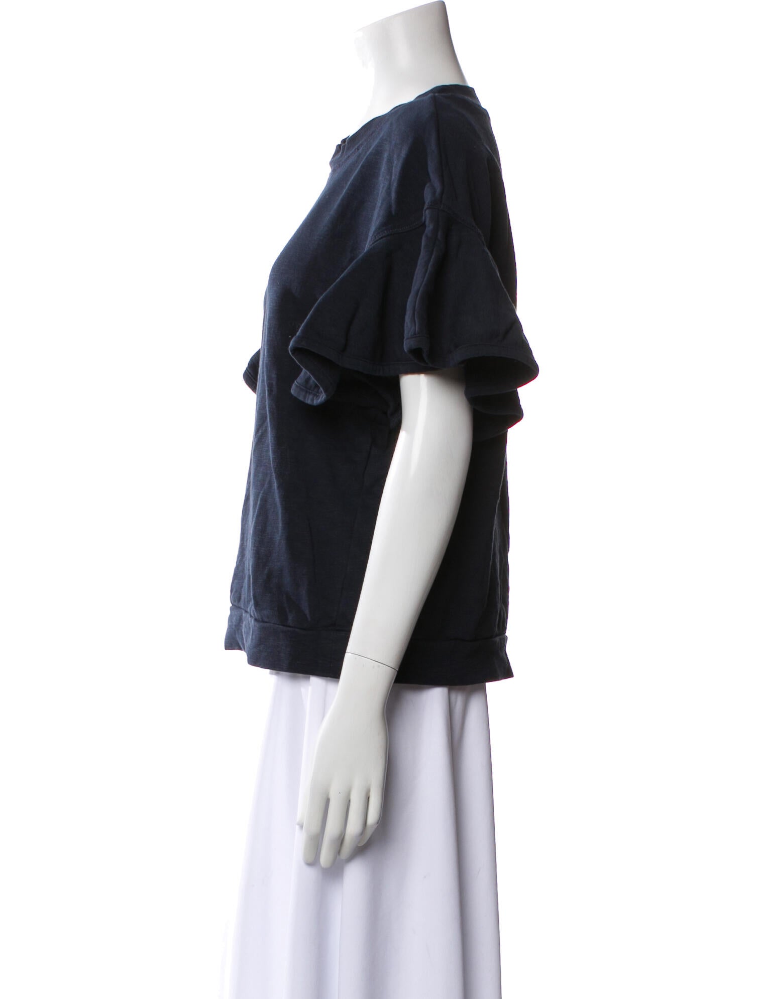 Ulla Johnson V-Neck Short Sleeve Sweatshirt