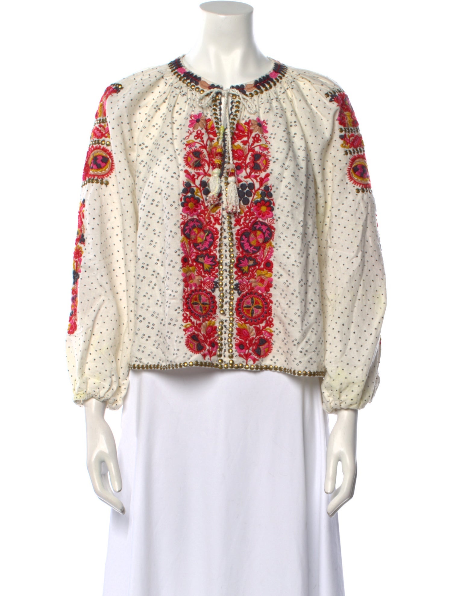 Ulla Johnson Floral Print Crew Neck Blouse