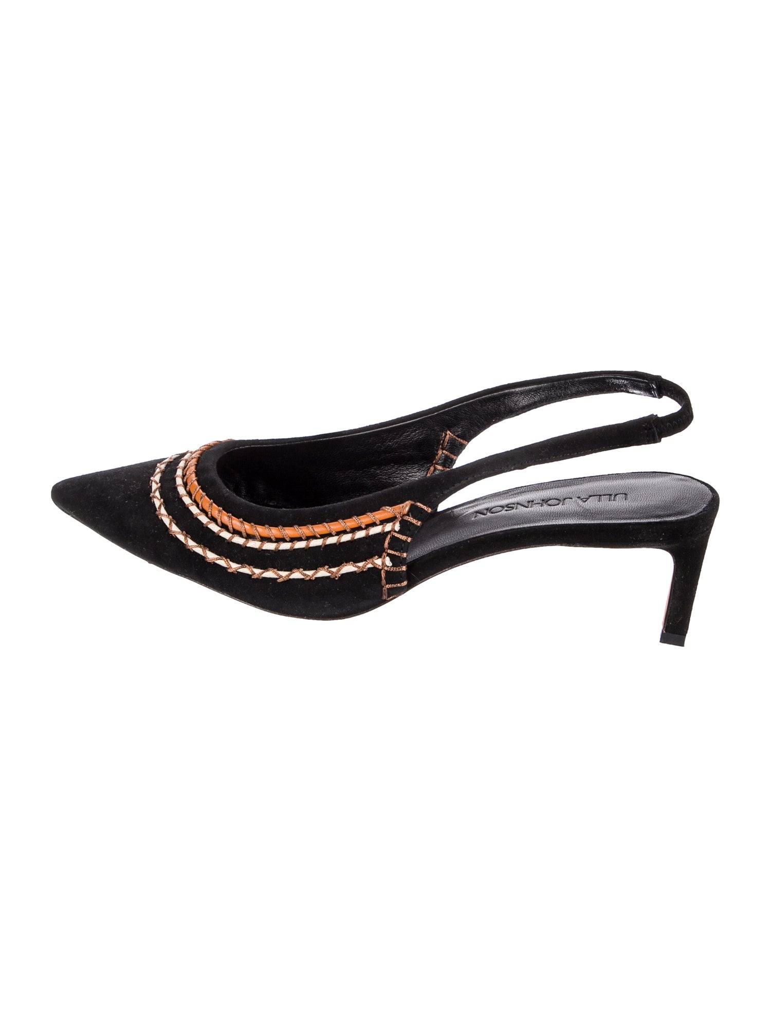 Ulla Johnson Suede Patterned Slingback Pumps