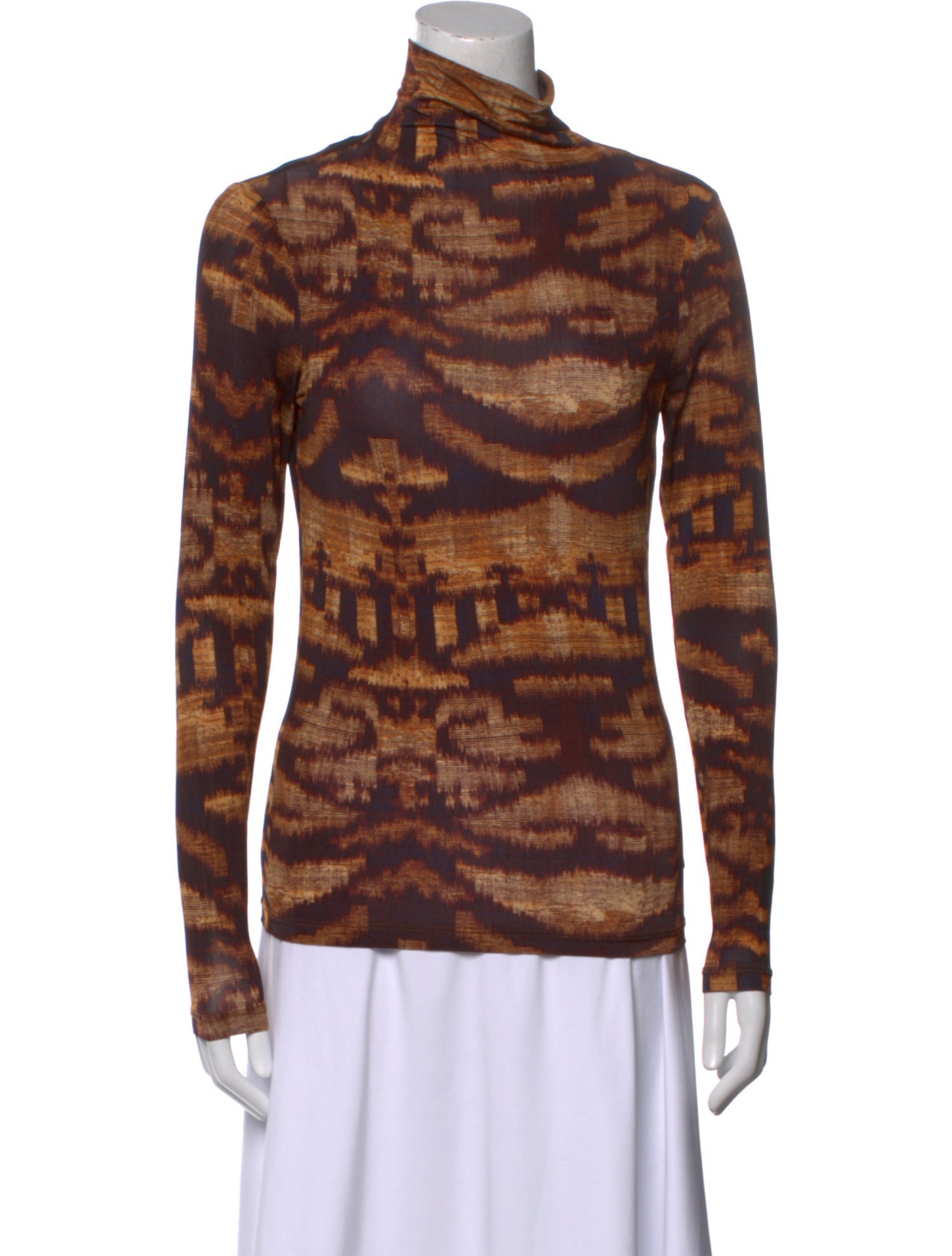 Ulla Johnson Animal Print Turtleneck Top