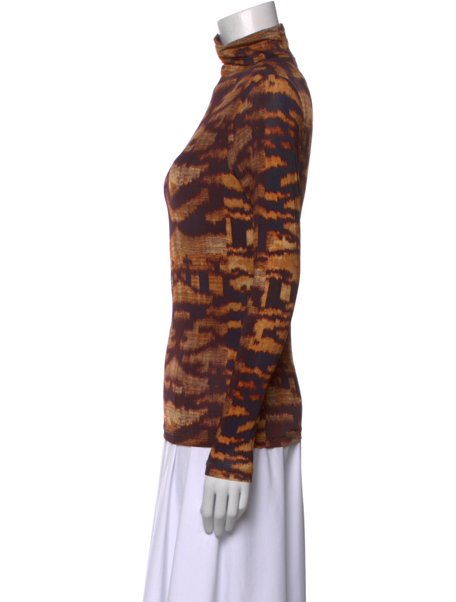 Ulla Johnson Animal Print Turtleneck Top
