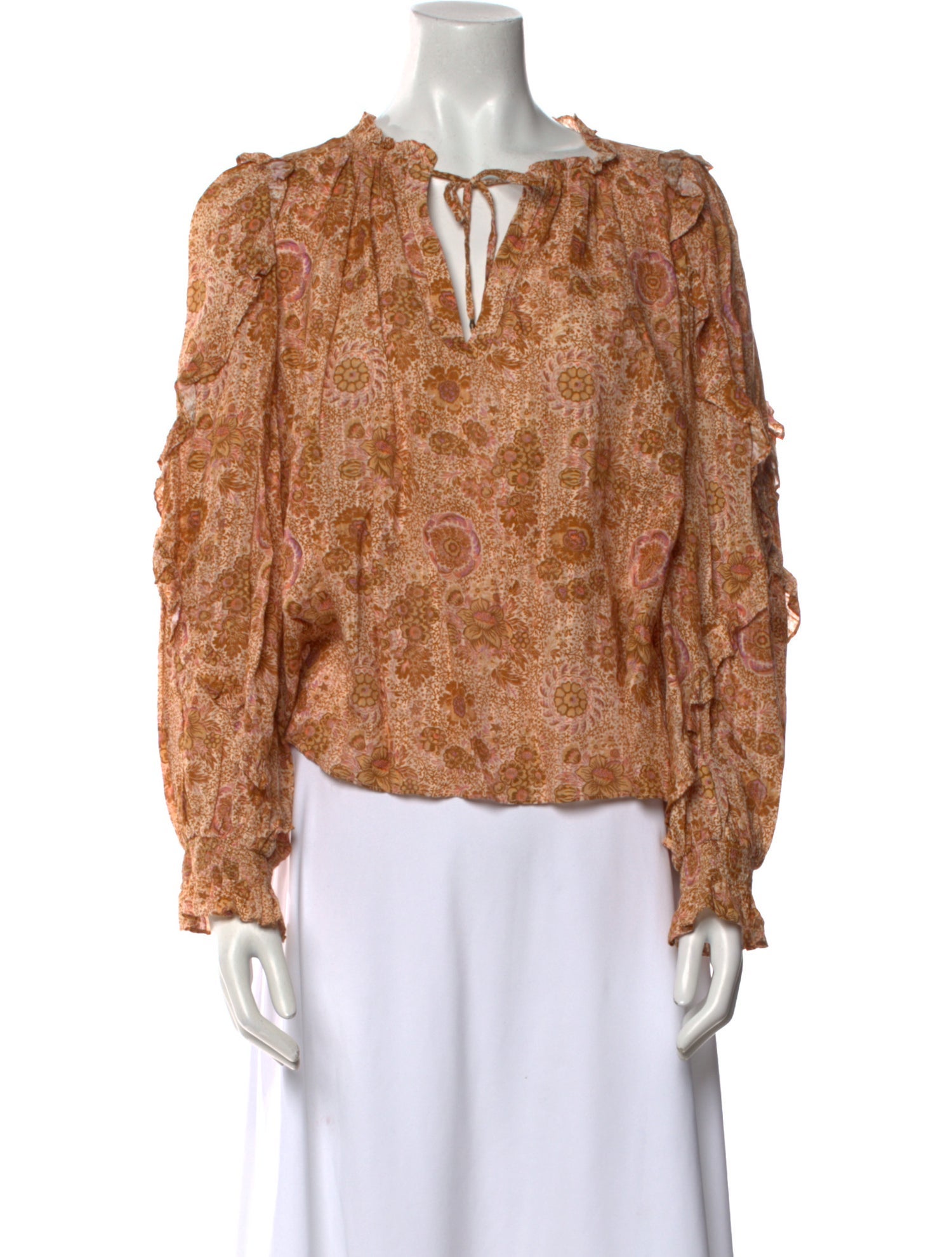 Ulla Johnson Paisley Print V-Neck Blouse