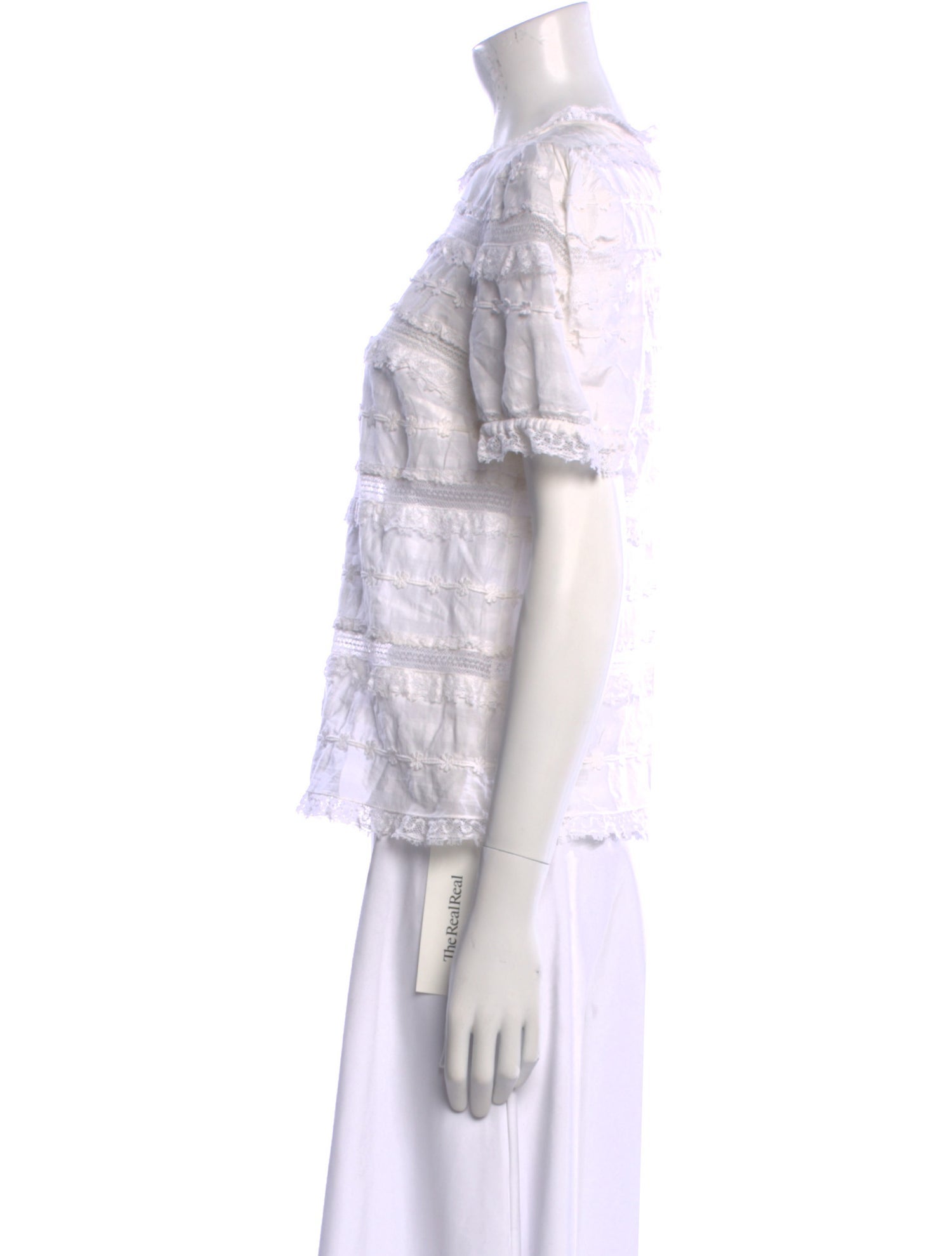 Ulla Johnson Mock Neck Short Sleeve Blouse