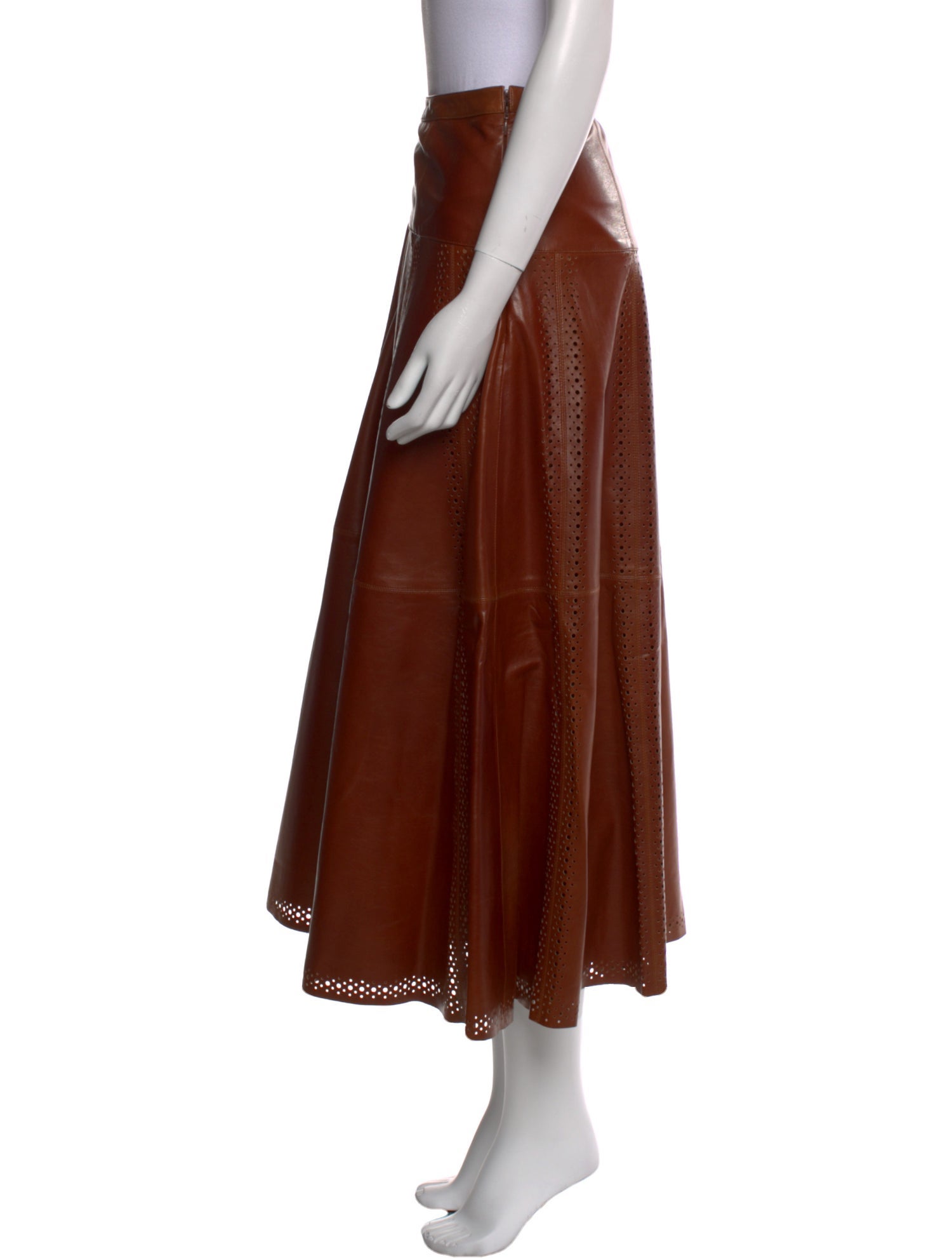 Ulla Johnson Lamb Leather Midi Length Skirt w/ Tags