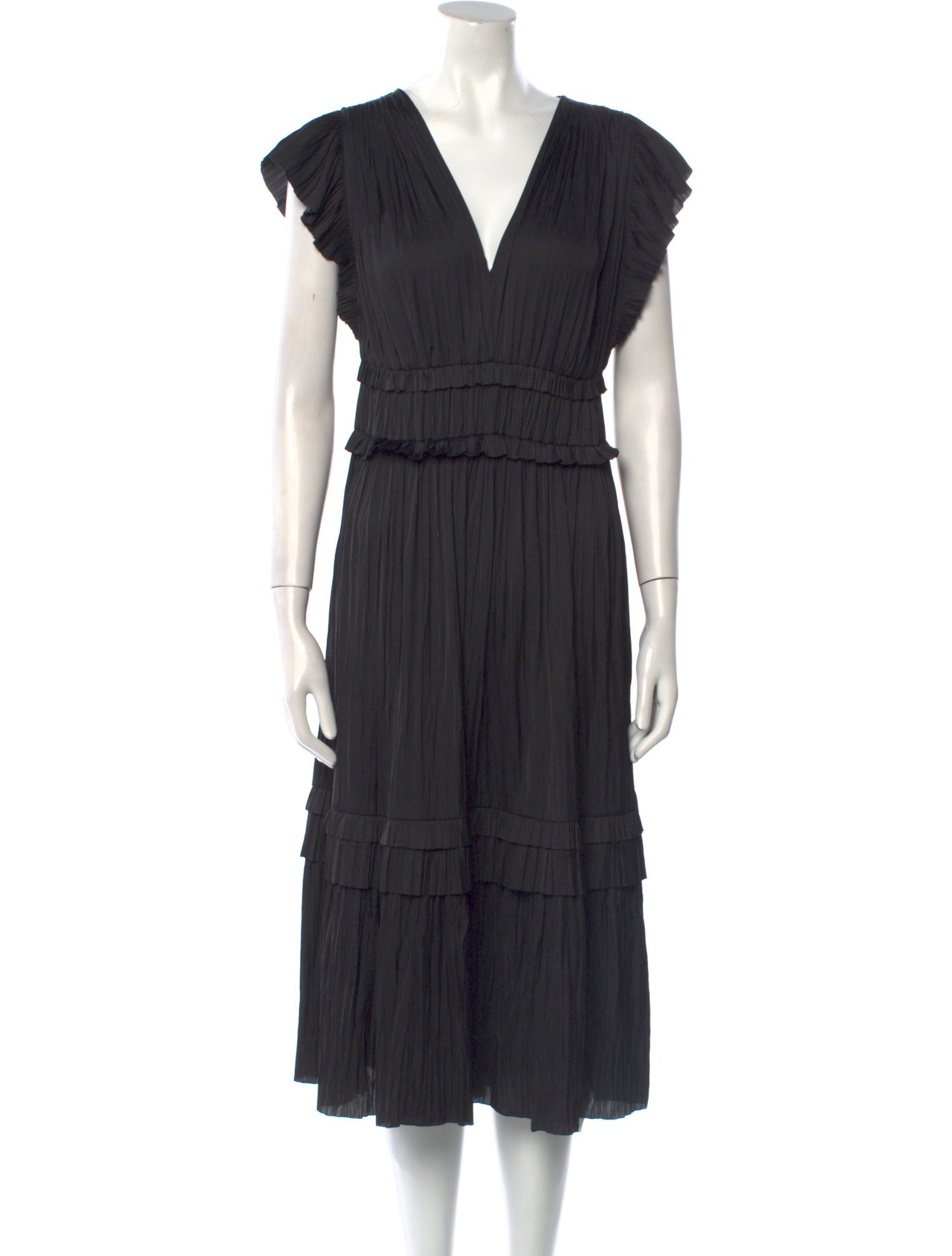 Ulla Johnson V-Neck Midi Length Dress