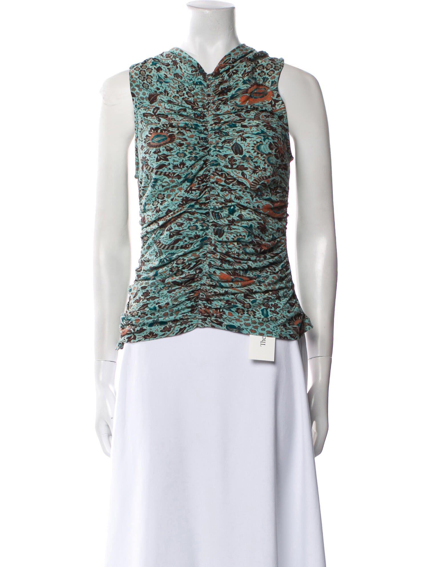 Ulla Johnson Printed V-Neck Top