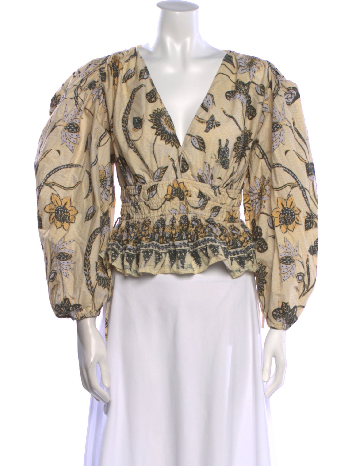 Ulla Johnson Paisley Print V-Neck Blouse