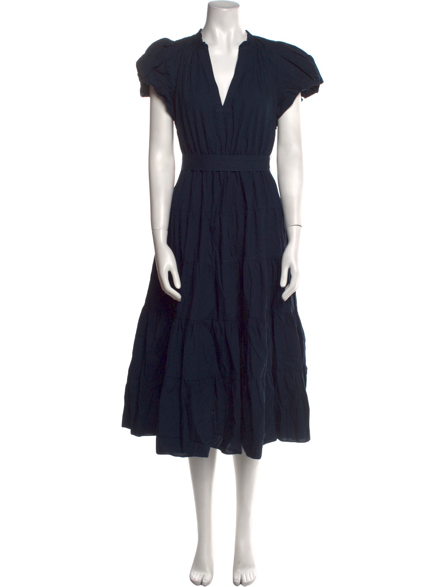 Ulla Johnson V-Neck Midi Length Dress