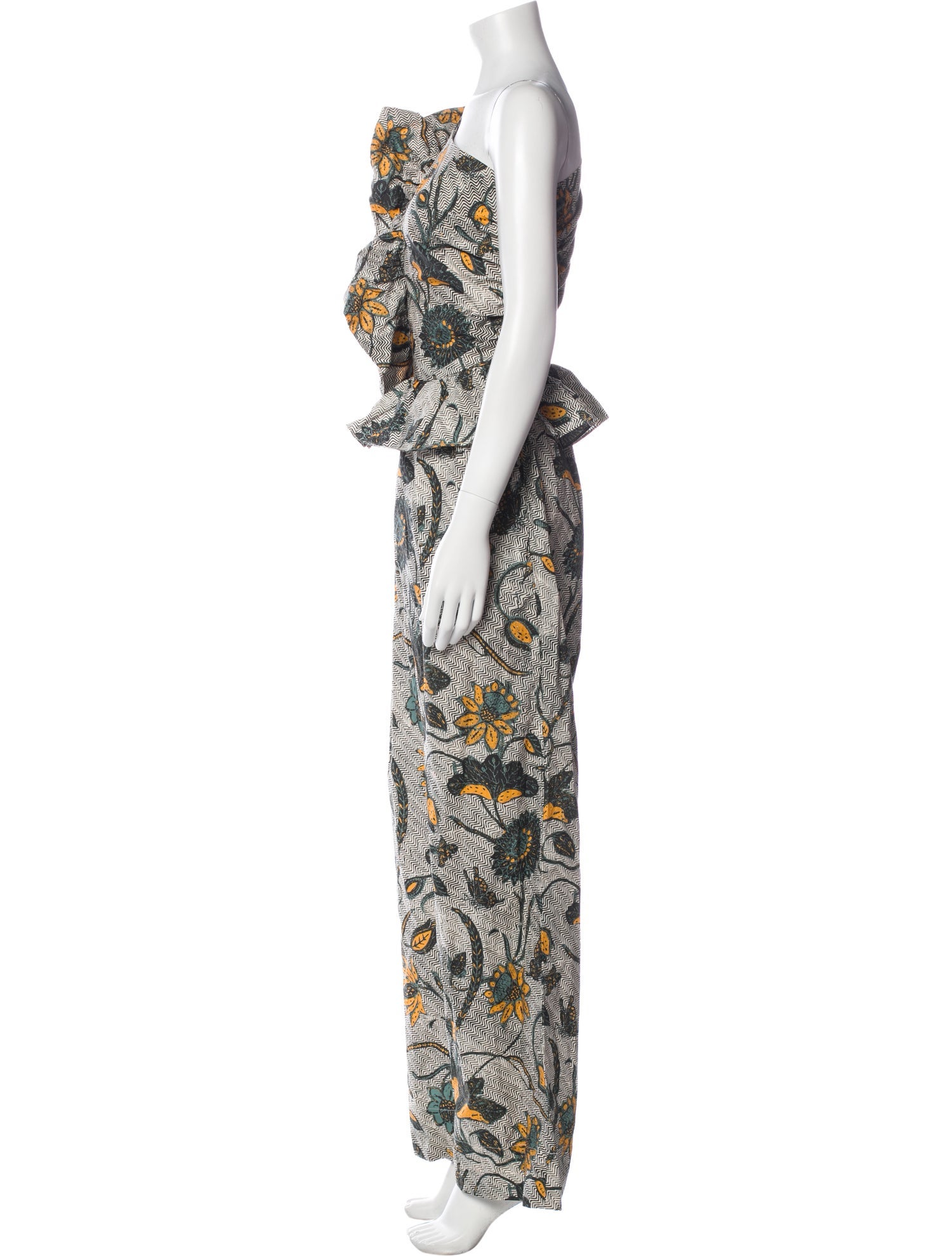 Ulla Johnson Printed One-Shoulder Jumpsuit