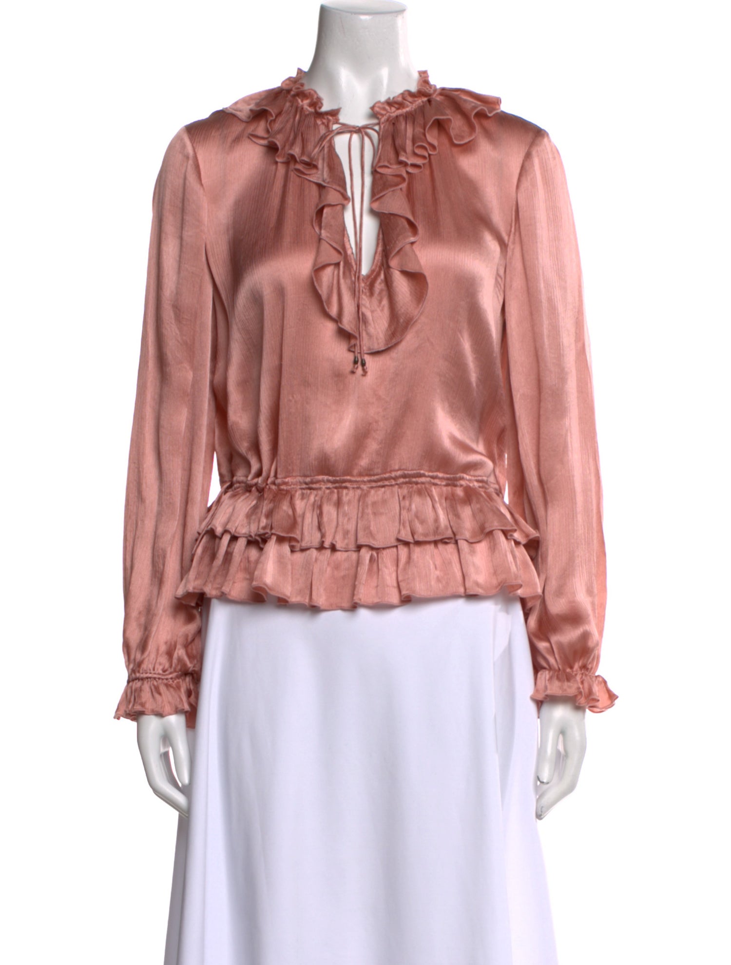 Ulla Johnson Silk Tie Neck Blouse